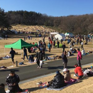 牧歌的な受付会場