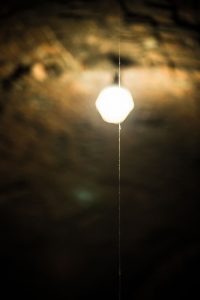 天井から蜘蛛の糸が・・・